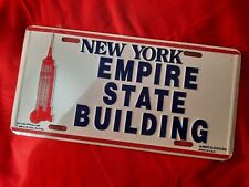 🔥 RARE Vintage '90 NYC EMPIRE STATE BUILDING Auto Novelty License Plate NOS  picture