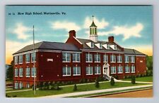 Martinsville VA-Virginia, New High School, Antique, Vintage Souvenir Postcard picture