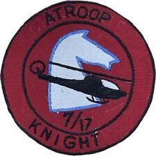 WARTIME VIET MADE US 7/17TH CAVALRY A-TROOP KNIGHT COBRA PATCH (672) picture