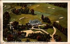 Dubuque Iowa Aerial View of Dubuque Country Club & Golf Course Postcard J108 picture