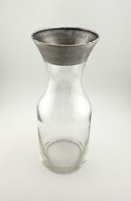 Vintage Dorothy Thorpe Style Like Glass Thick Painted Silver Band Carafe picture