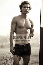 Tall man in cut off jeans about to go for swim Print 4x6 Gay Interest Photo #617 picture