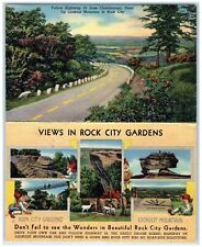 c1940 Mileage Route Information Rock City Gardens Chattanooga Tennessee Postcard picture