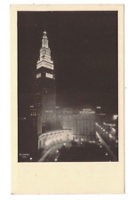 1928 Hotel Cleveland at Night Ohio Vintage Advertising Postcard Unposted SIMMONS picture
