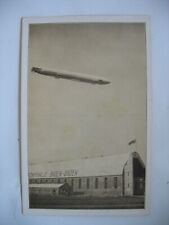 Vtg German Postcard Schiffhalle Baden Baden Zeppelin Airship over hangar KUHN picture