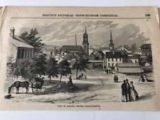 1855 Ballou’s Antique Print View Of Malden Center Massachusetts #82219 picture