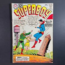 Superboy 100 KEY Silver Age DC 1962 Curt Swan cover Jerry Siegel comic Krypton picture