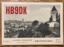 QSL Card  Geneva Switzerland  A. Stehli Fribourg  HB9DK  1966  Stamped Postcard picture