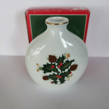 Vintage Porcelain Christmas Bud Vase Japan 5
