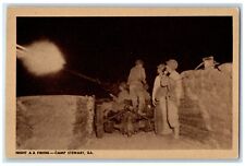 c1940 Night Firing Army Soldier Cannon Camp Stewart Georgia GA Vintage Postcard picture