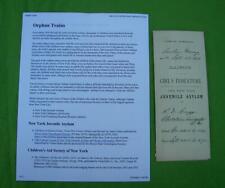 1882 Orphans Train Indenture Contract  Blackston Livingston County Illinois picture