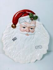 Vintage OCI Santa Claus Face Canape Appetizer Cookie Plate Christmas 1993 picture