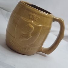 Vintage FDR New Deal Mug With Unglazed Bottom Circa 1932 Democrat Party Cup picture