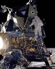 APOLLO 12 ASTRONAUT ALAN BEAN ON LUNAR MODULE LADDER - 8X10 NASA PHOTO (AA-782) picture