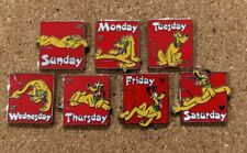 2013 Disney Days of the Week Pluto Hidden Mickey Pin Set, Full set of 7 picture