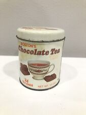 Vintage Boston's Chocolate Tea Tin Collectible Advertising Container New Jersey picture