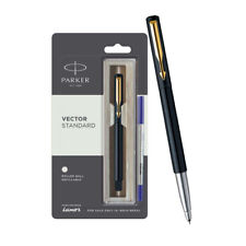 Parker Vector Standard Gold Trim Roller Ball Pen| Black Body Color picture