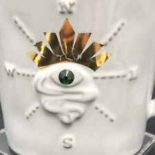 2014 Starbucks Anniversary Compass Siren's Eye Green Swarovski Crystal Mug picture