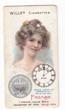 1908 Trade Card of TIME & MONEY Card in FRANCE French Franc picture