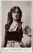 Miss Lilly Brayton Actress Star Series c1906 F & Co. RPPC Postcard E85 *as is picture