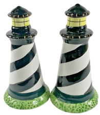 Vintage Sakura Lighthouses Warren Kimble Hand Painted Salt and Pepper Shakers picture