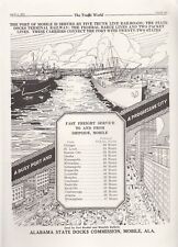1931 Alabama State Docks Commission Mobile AL Ad: Busy Port Progressive City picture