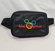 Walt Disney World Vintage Sling Bag Black Embroidered Hip Fanny Pack Mickey Ears picture