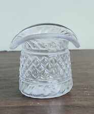 Early Antique Blown Flint Glass Open Salt Hat Shape picture