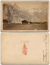 MURREN SCHWARZMONCH/SILBERHORN BERNESE ALPS, OBERLAND, SWITZERLAND, CABINET CARD picture