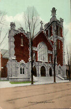 ST. PAUL'S CHURCH Binghamton, New York NY c1909 VTG POSTCARD picture
