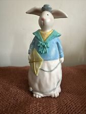 Vintage Easter Bunny  Figure White w/ Kite SCF 8” picture