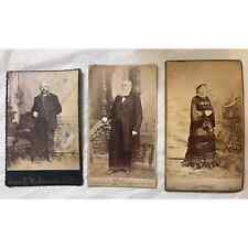 Antique Cabinet Card - Lot of 3 - 2 men, 1 woman Late 1800? picture