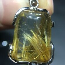 27.5Cts Natural Clear Beautiful Rutile Crystal Quartz Pendant Polished AAAAA picture