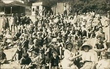 Monte Rio, California: Sandy Beach, Crowd RPPC 1913 CA Lowry Real Photo Postcard picture