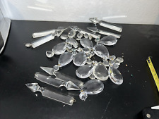 Vintage Lot of Crystal, Prisms 4” Long, Tear Drops 1 1/2 x 2” picture