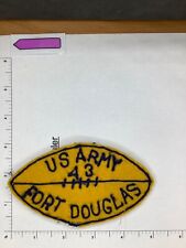 VINTAGE US ARMY 1943 FORT DOUGLAS FOOTBALL ON WOOL picture
