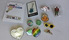 Mixed Lot Of 12 Enamel Pinback PINS picture