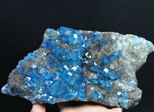 2.97lb Beauty Rare Blue Cube Fluorite Crystal Mineral Specimen/China picture
