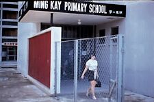 VTG 1960s Kodachrome Slide Woman Teacher Ming Kay Primary School Hong Kong picture