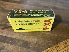 Vintage VX-6 Cadmium Battery Additive Advertising Box 3 Tubes picture
