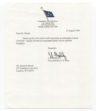 Joseph Scott Mobley Signed Letter TLS Autographed Photograph POW Vice Admiral picture