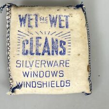 Vintage Wet Me Wet Silverware And Window Cleaner 30/40s Used In Gas Stations G3 picture