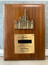 🔥 RARE Vintage Disneyland 10 Years of Service Cast Member Award Castle Plaque picture