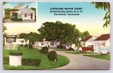 c1950s~Cleveland Motor Court~Tennessee TN~US 11~Motel~Vintage 50s Postcard picture