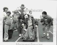 1981 Press Photo Special Olympics Wheelchair Race at Dulles High School picture