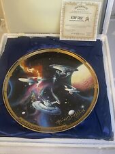 RARE 1999 Millennium Giant Star Trek Plate- Franklin Mint W/ COA picture