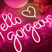 Hello Gorgeous LED Neon Sign Light for Party Room Wall Decor Size 17x13 inch picture