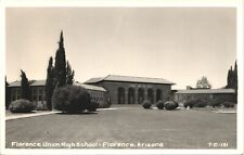 FLORENCE ARIZONA UNION HIGH SCHOOL vintage real photo postcard c1950 AZ RPPC picture