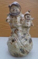Winter Stroll Adult and Child Ceramic Art picture