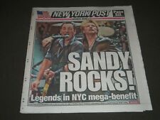 2012 DECEMBER 13 NEW YORK POST - SANDY ROCKS SPRINGSTEEN - BON JOVI - NP 2453 picture